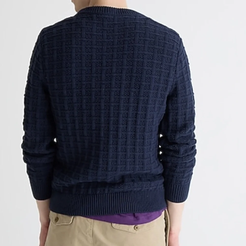 J Crew Checkered Stitch Sweater | S